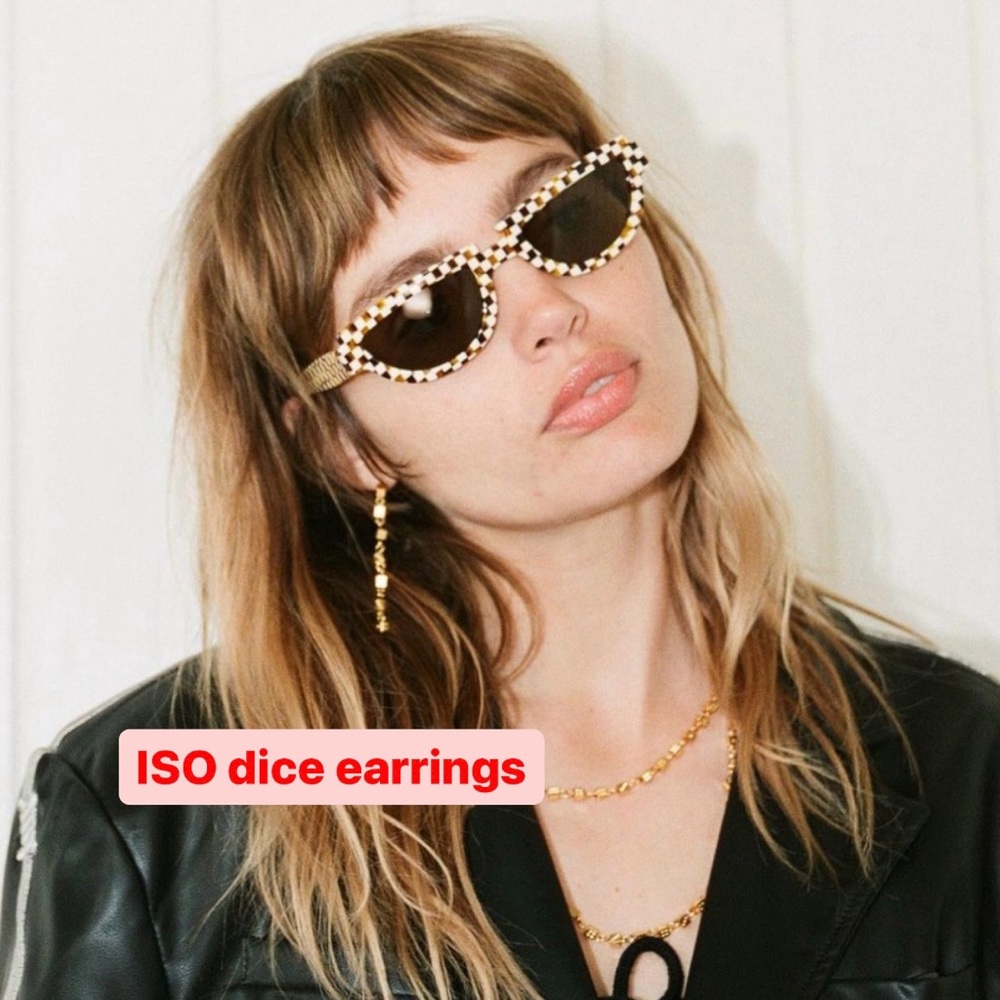 ISO Fashion Brand Company dice earrings!!!